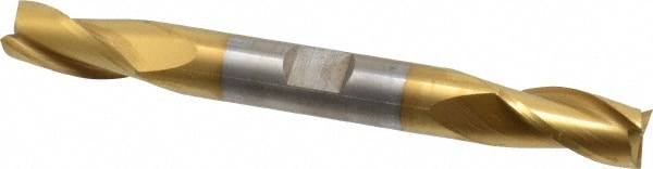 Cleveland C39604 Square End Mill: 3/8 Dia, 3/4 LOC, 3/8 Shank Dia, 3-1/2 OAL, 3 Flutes, High Speed Steel Image