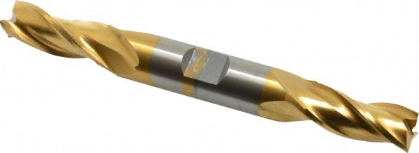 Cleveland C39606 Square End Mill: 7/16 Dia, 1 LOC, 1/2 Shank Dia, 4-1/8 OAL, 3 Flutes, High Speed Steel Image