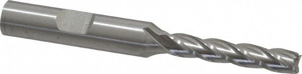 Cleveland C41326 Square End Mill: 1/4 Dia, 1-1/4 LOC, 3/8 Shank Dia, 3-1/16 OAL, 4 Flutes, High Speed Steel Image