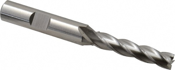 Cleveland C33373 Square End Mill: 9/32 Dia, 1-3/8 LOC, 3/8 Shank Dia, 3-1/8 OAL, 4 Flutes, High Speed Steel Image