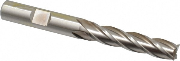 Cleveland C33374 Square End Mill: 11/32 Dia, 1-1/2 LOC, 3/8 Shank Dia, 3-1/4 OAL, 4 Flutes, High Speed Steel Image