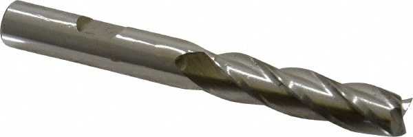 Cleveland C41331 Square End Mill: 3/8 Dia, 1-1/2 LOC, 3/8 Shank Dia, 3-1/4 OAL, 4 Flutes, High Speed Steel Image