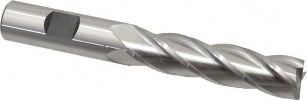 Cleveland C41338 Square End Mill: 5/8 Dia, 2-1/2 LOC, 5/8 Shank Dia, 4-5/8 OAL, 4 Flutes, High Speed Steel Image