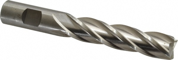 Cleveland C41341 Square End Mill: 3/4 Dia, 3 LOC, 3/4 Shank Dia, 5-1/4 OAL, 4 Flutes, High Speed Steel Image