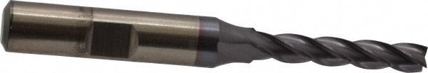 Cleveland C33407 Square End Mill: 7/32 Dia, 1-1/4 LOC, 3/8 Shank Dia, 3-1/16 OAL, 4 Flutes, High Speed Steel Image