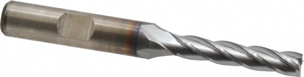 Cleveland C33408 Square End Mill: 1/4 Dia, 1-1/4 LOC, 3/8 Shank Dia, 3-1/16 OAL, 4 Flutes, High Speed Steel Image