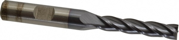 Cleveland C33409 Square End Mill: 9/32 Dia, 1-3/8 LOC, 3/8 Shank Dia, 3-1/8 OAL, 4 Flutes, High Speed Steel Image