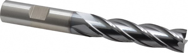 Cleveland C33416 Square End Mill: 1/2 Dia, 2 LOC, 1/2 Shank Dia, 4 OAL, 4 Flutes, High Speed Steel Image