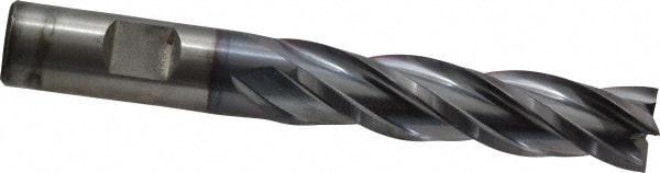 Cleveland C33417 Square End Mill: 5/8 Dia, 2-1/2 LOC, 5/8 Shank Dia, 4-5/8 OAL, 4 Flutes, High Speed Steel Image