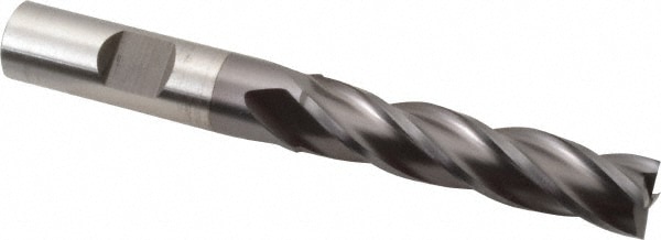 Cleveland C33415 Square End Mill: 15/32 Dia, 2 LOC, 1/2 Shank Dia, 4 OAL, 4 Flutes, High Speed Steel Image