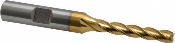 Cleveland C33385 Square End Mill: 7/32 Dia, 1-1/4 LOC, 3/8 Shank Dia, 3-1/16 OAL, 4 Flutes, High Speed Steel Image