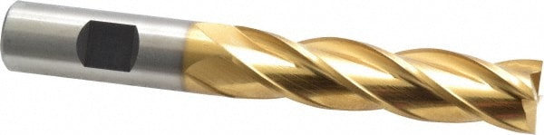 Cleveland C33395 Square End Mill: 5/8 Dia, 2-1/2 LOC, 5/8 Shank Dia, 4-5/8 OAL, 4 Flutes, High Speed Steel Image