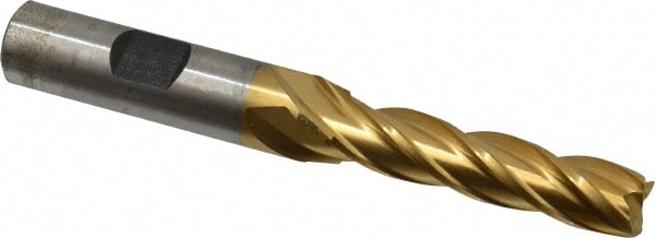 Cleveland C33391 Square End Mill: 13/32 Dia, 1-3/4 LOC, 1/2 Shank Dia, 3-3/4 OAL, 4 Flutes, High Speed Steel Image