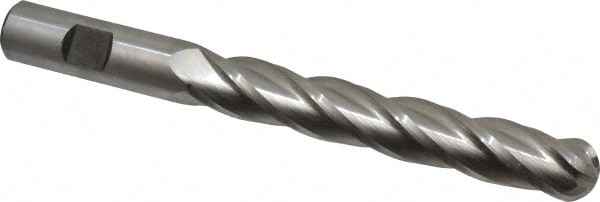 Cleveland C41361 Ball End Mill: 0.625" Dia, 4" LOC, 4 Flute, High Speed Steel Image