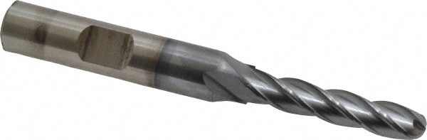 Cleveland C33335 Ball End Mill: 0.25" Dia, 1.25" LOC, 4 Flute, High Speed Steel Image