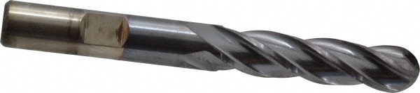 Cleveland C33337 Ball End Mill: 0.375" Dia, 0.75" LOC, 4 Flute, High Speed Steel Image