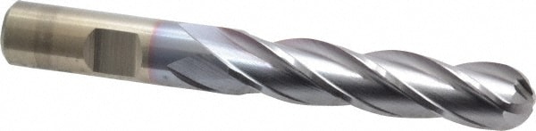 Cleveland C33338 Ball End Mill: 0.5" Dia, 2" LOC, 4 Flute, High Speed Steel Image