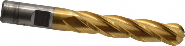 Cleveland C33329 Ball End Mill: 0.5" Dia, 2" LOC, 4 Flute, High Speed Steel Image