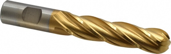 Cleveland C33331 Ball End Mill: 0.75" Dia, 3" LOC, 4 Flute, High Speed Steel Image