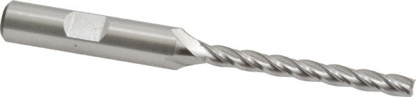 Cleveland C33428 Square End Mill: 3/16 Dia, 1-3/4 LOC, 3/8 Shank Dia, 3-9/16 OAL, 4 Flutes, High Speed Steel Image