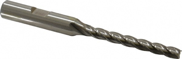 Cleveland C33429 Square End Mill: 7/32 Dia, 1-3/4 LOC, 3/8 Shank Dia, 3-9/16 OAL, 4 Flutes, High Speed Steel Image