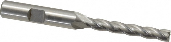 Cleveland C41381 Square End Mill: 1/4 Dia, 1-3/4 LOC, 3/8 Shank Dia, 3-9/16 OAL, 4 Flutes, High Speed Steel Image