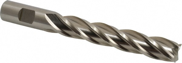 Cleveland C41396 Square End Mill: 3/4 Dia, 4 LOC, 3/4 Shank Dia, 6-1/4 OAL, 4 Flutes, High Speed Steel Image