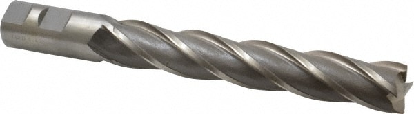 Cleveland C41404 Square End Mill: 1 Dia, 6 LOC, 1 Shank Dia, 8-1/2 OAL, 4 Flutes, High Speed Steel Image