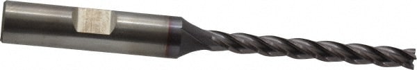 Cleveland C33457 Square End Mill: 3/16 Dia, 1-3/4 LOC, 3/8 Shank Dia, 3-9/16 OAL, 4 Flutes, High Speed Steel Image