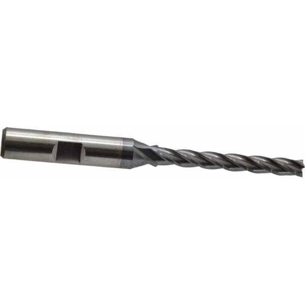 Cleveland C33458 Square End Mill: 7/32 Dia, 1-3/4 LOC, 3/8 Shank Dia, 3-9/16 OAL, 4 Flutes, High Speed Steel Image