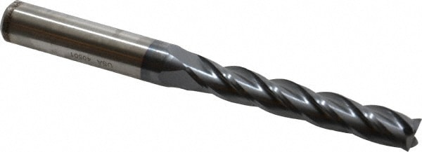 Cleveland C33461 Square End Mill: 5/16 Dia, 2 LOC, 3/8 Shank Dia, 3-1/4 OAL, 4 Flutes, High Speed Steel Image