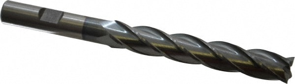 Cleveland C33465 Square End Mill: 7/16 Dia, 2-3/4 LOC, 3/8 Shank Dia, 4-1/2 OAL, 4 Flutes, High Speed Steel Image