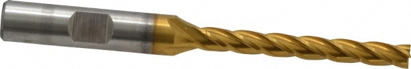 Cleveland C33439 Square End Mill: 7/32 Dia, 1-3/4 LOC, 3/8 Shank Dia, 3-9/16 OAL, 4 Flutes, High Speed Steel Image