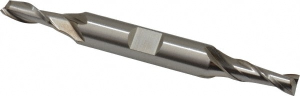 Cleveland C32836 Square End Mill: 15/64 Dia, 1/2 LOC, 3/8 Shank Dia, 3-3/8 OAL, 2 Flutes, Cobalt 