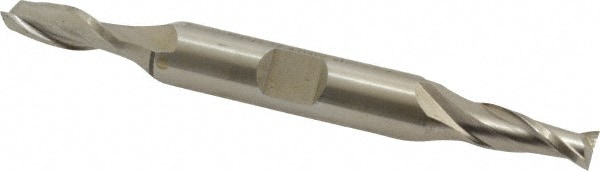 Cleveland C52155 Square End Mill: 1/4 Dia, 1/2 LOC, 3/8 Shank Dia, 3-3/8 OAL, 2 Flutes, Cobalt Image