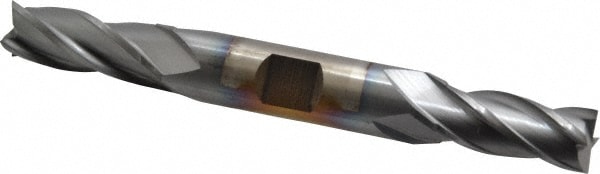 Cleveland C32994 Square End Mill: 7/16 Dia, 1 LOC, 1/2 Shank Dia, 4-1/2 OAL, 4 Flutes, Cobalt Image