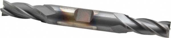 Cleveland C32992 Square End Mill: 13/32 Dia, 1 LOC, 1/2 Shank Dia, 4-1/2 OAL, 4 Flutes, Cobalt Image