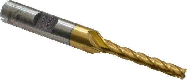 Cleveland C32953 Square End Mill: 5/16 Dia, 3/4 LOC, 3/8 Shank Dia, 3-1/2 OAL, 4 Flutes, Cobalt Image