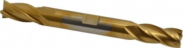 Cleveland C32957 Square End Mill: 3/8 Dia, 3/4 LOC, 3/8 Shank Dia, 3-1/2 OAL, 4 Flutes, Cobalt Image