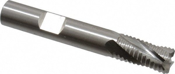 Cleveland C43299 Square End Mill: 3/8 Dia, 3/4 LOC, 3/8 Shank Dia, 2-1/2 OAL, 4 Flutes, Powdered Metal Image