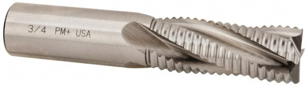 Cleveland C43302 Square End Mill: 3/4 Dia, 1-5/8 LOC, 3/4 Shank Dia, 3-7/8 OAL, 4 Flutes, Powdered Metal Image