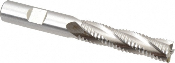 Cleveland C32211 Square End Mill: 1/2 Dia, 2 LOC, 1/2 Shank Dia, 4 OAL, 4 Flutes, Powdered Metal Image