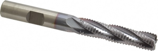 Cleveland C32246 Square End Mill: 3/8 Dia, 1-1/2 LOC, 3/8 Shank Dia, 3-1/4 OAL, 4 Flutes, Powdered Metal Image