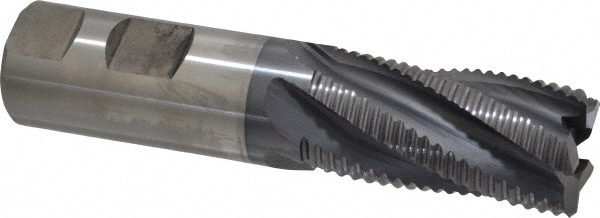 Cleveland C32258 Square End Mill: 1 Dia, 2 LOC, 1 Shank Dia, 4-1/2 OAL, 5 Flutes, Powdered Metal Image