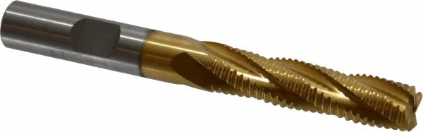 Cleveland C32217 Square End Mill: 3/8 Dia, 1-1/2 LOC, 3/8 Shank Dia, 3-1/4 OAL, 4 Flutes, Powdered Metal Image