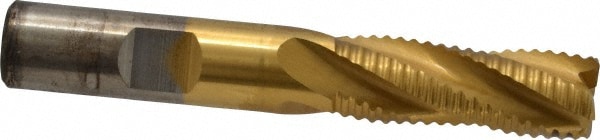 Cleveland C32219 Square End Mill: 1/2 Dia, 1-1/4 LOC, 1/2 Shank Dia, 3-1/4 OAL, 4 Flutes, Powdered Metal Image