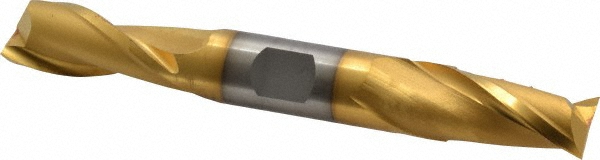Cleveland C32873 Square End Mill: 5/8 Dia, 1-1/8 LOC, 5/8 Shank Dia, 5 OAL, 2 Flutes, Cobalt Image