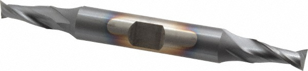 Cleveland C32888 Square End Mill: 1/4 Dia, 1/2 LOC, 3/8 Shank Dia, 3-3/8 OAL, 2 Flutes, Cobalt Image