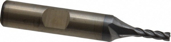 Cleveland C31987 Square End Mill: 1/8 Dia, 3/8 LOC, 3/8 Shank Dia, 2-5/16 OAL, 4 Flutes, Powdered Metal Image