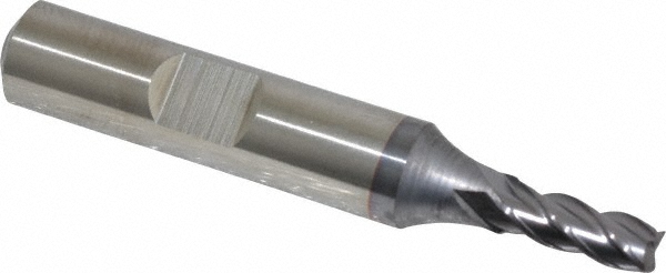 Cleveland C31989 Square End Mill: 3/16 Dia, 1/2 LOC, 3/8 Shank Dia, 2-3/8 OAL, 4 Flutes, Powdered Metal Image